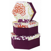 Summertime Hexagonal Boxes (Set of 3)