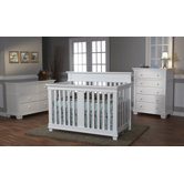 Torino Crib Set in White
