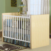 Milano Convertible Crib in Natural / White