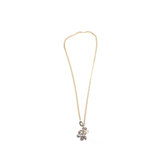 Gold Gemstone Box Chain Necklace