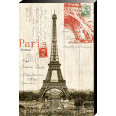 Eiffel Tower Postcard Painting
