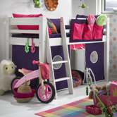 Halbhohes Bett "Mojo Junior" mit Rollrost und Absturzsicherung