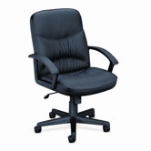 Mid-Back Leather Managerial Chair