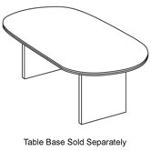 Oval Table Top, w/ Duo Edge, Bourbon Cherry