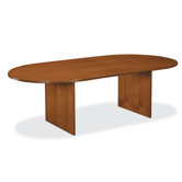 8' Racetrack Conference Table with Slab Base