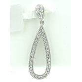 Sterling Silver Pear Dangle Pendant