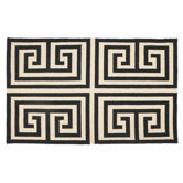 Greek Key Black Rug
