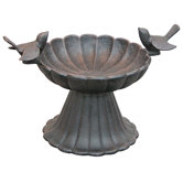Twin Birds Tabletop Birdbath