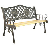 Hunting Cast Iron Park Bench