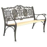 Deer Cast Iron Park Bench