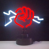 Fist with Lightning Neon Sign
