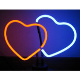Double Hearts Neon Sculpture
