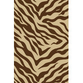 Kings Court Brown Zebra Animal Print Rug