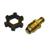 Handwheel 9/16" Left Hand Thread x Restricted Flow Soft Nose P.O.L.