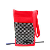 Red and Circles Crutch Bag
