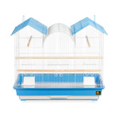 Triple Roof Cockatiel Cage in Blue and White