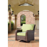 Saint Tropez Wicker Swivel Glider