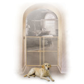 Wood Wire Mesh Pet Gate