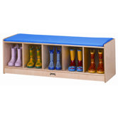 5 Sections Bench Locker with Camel Cushion