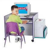 ThriftyKYDZ 30" W Single Computer Desk with Rainbow Accents