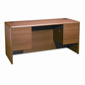 10700 Kneespace Credenza, 3/4 Height Pedestals