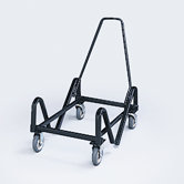 Olson Stacker Truck Cart, 40-Chair Capacity, 21-3/8 x 35-1/2 x 37, Black