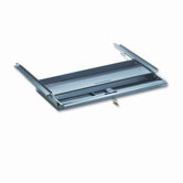 Center Drawer for Double Pedestal Desks, Metal, 24-3/4 x 14-3/4 x 3, Charcoal
