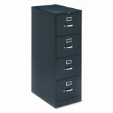 H320 Series Four-Drawer, Full-Suspension File, Legal, 26-1/2"d, Black
