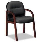 2190 Pillow-Soft Wood Series Guest Arm Office Chair