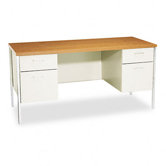 34000 Series Writing Desk with Kneespace Credenza