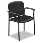 Pagoda 4070 Series Stacking Arm Chairs, Black Tectonic Fabric, Two/Carton
