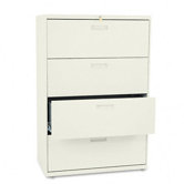 500 Series Four-Drawer Lateral File, 36W X53-1/4H X19-1/4D