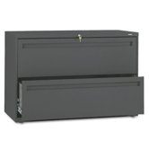 700 Series Two-Drawer Lateral File, 42w x 19-1/4d, Charcoal