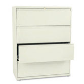 800 Series Four-Drawer Lateral File, 42w x 19-1/4d, Putty