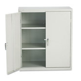 Assembled High Storage Cabinet, 2 Adjustable Shelves, 36 x 18 x 42, Light GY