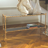Gold Chiseled Console Table