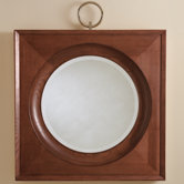Ring Mirror in Dark Oak