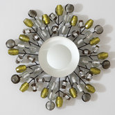 Bejeweled Small Mirror in Grey / Citron