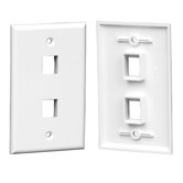 Dual RJ45 Cavity Wall Plate