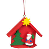 House with Santa Ornament