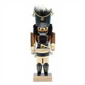 Natural Wood Finish Solider with Black Hat Nutcracker