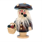 Natural Wood Mushroom Man Incense Burner