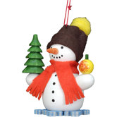 Snowman on Snowflake Ornament