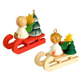Christian Ulbricht Angel on Sled Ornament