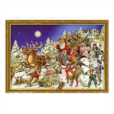 Large Santa and Sled Advent Calendar