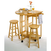 Basics Round Breakfast Bar w/ 2 Stools