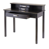 Liso Home Office Writing Desk with Hutch