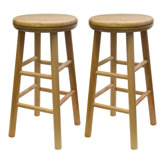 Classic 24" Swivel Bar Stool (set of 2)