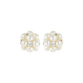 Simulated Pearl Cluster Stud Earring