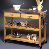 Kitchen Cart with Stainless Steel Top